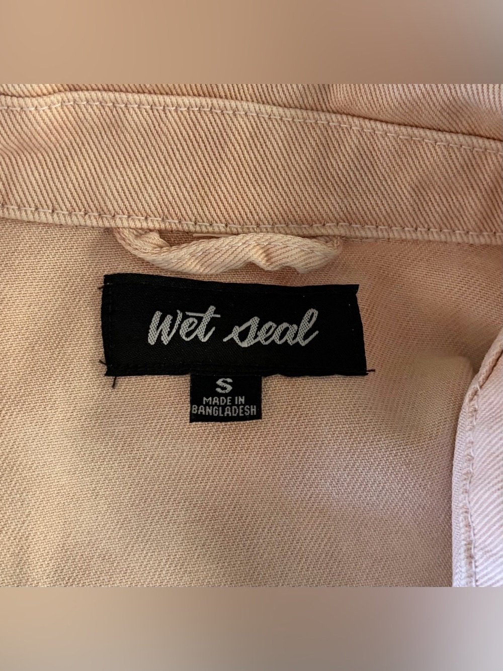 Denim Jacket Wet Seal Pastel Tie-Dye Jean Jacket in Mint, Pink & Lavender - Picture 4 of 6